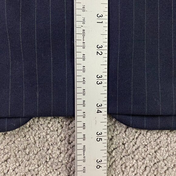 Hart Schaffner Marx Gold Trumpeter Sport Coat Blazer Men's 42 XL Blue Pinstripe - Picture 14 of 14